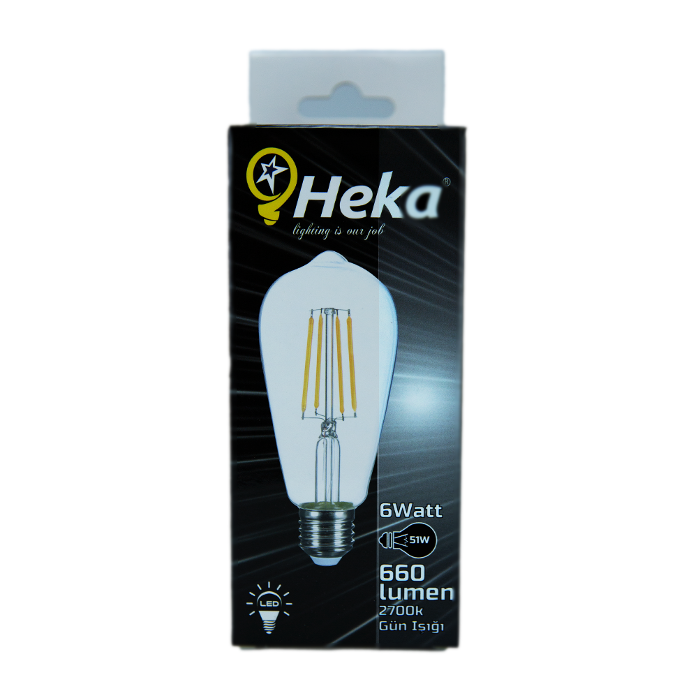 Heka/6w-230v-2700k-e27-st64-led-flamanli-rustik-ampul/2