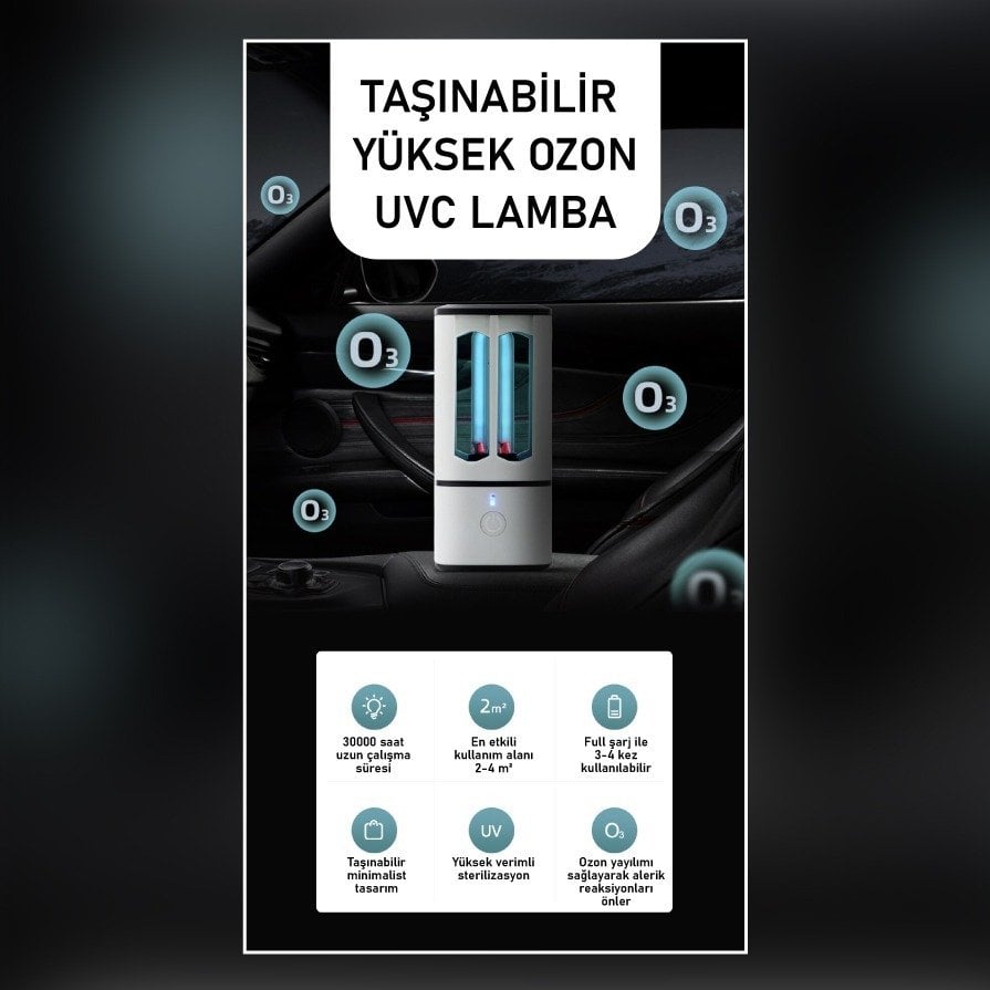 Liğtex UVC Şarjlı Mikrop ve Virüs Kırıcı Dezenfeksiyon Cihazı-2