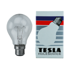 Tesla 100W 240V 2800K B22 A60 Şeffaf Cam Halojen Normal Ampul