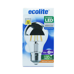 Ecolite 4W 220-240V 320LM 2700K E27 A60 Led Flamanlı Endirekt Ampul