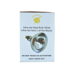 Golden Fer 500W 220V E27 Şeffaf Cam İnfrared Ampul