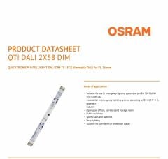 Osram 2x58W Dim Dali Elektronik Balast