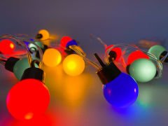 5 Metre 28 Ledli RGB Renk Top Şeklinde Yılbaşı Süsü