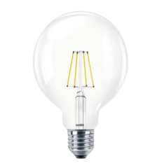 Ecolite 7W LED FILAMENT GLOBE G95 Ampul 220VŞeffaf Cam 2700K 680LM 15.000 Saat Ömür