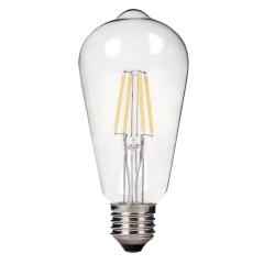 Ecolite 7W LED FILAMENT ST64 Ampul 220V Şeffaf Cam 900 lümen 15.000 Saat Ömür