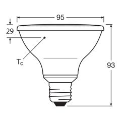 Ledvance 10W 220-240V 633LM 2700K E27 Par30 36° Dimli Led Ampul