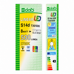 Dais 8W 2700K 500LM S14d Led Ralina Ampul